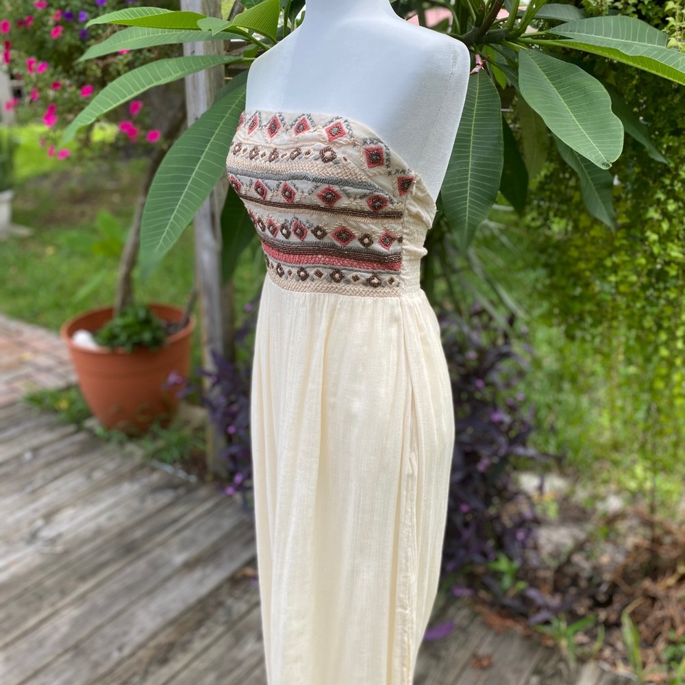 Love Sam Smocked Back Beaded Front Maxi